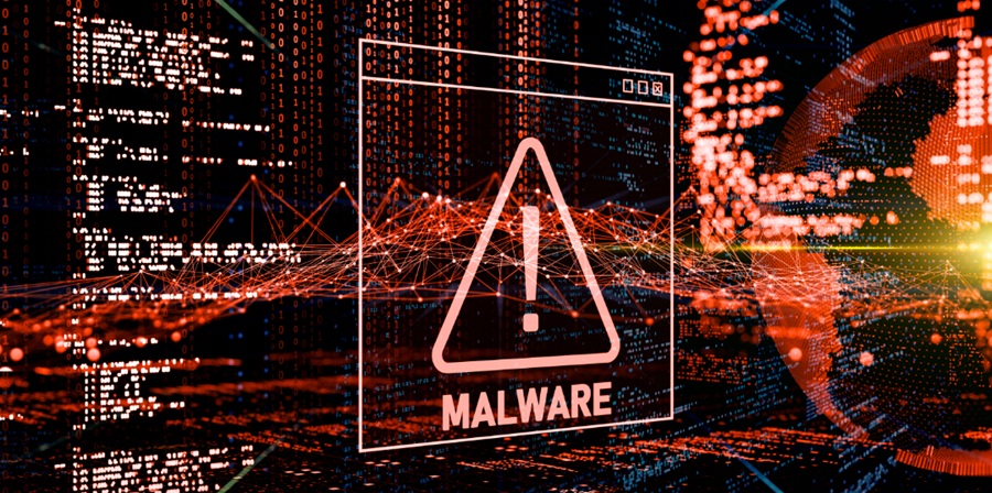 An illustration of a stressed man chained to his software by a lock